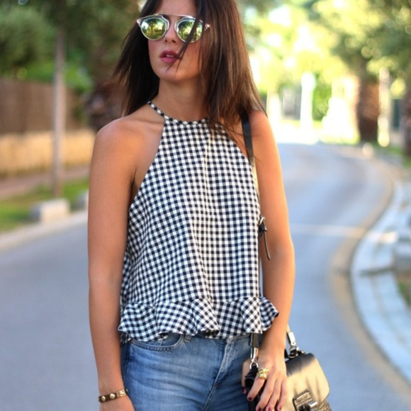 Zara Tops - Zara Gingham Top